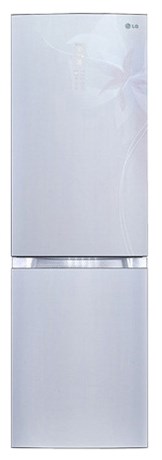 фото: LG GA-B439TLDF светло-серый с цветочным узором Стекло