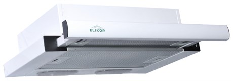 фото: Вытяжка встраиваемая Elikor Интегра 60П-400-В2Л белый управление: кнопочное