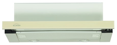 фото: Вытяжка встраиваемая Elikor Интегра Glass 60Н-400-В2Г /стекло бежевое управление: кнопочное