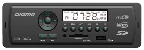 фото: Автомагнитола Digma DCR-100G24