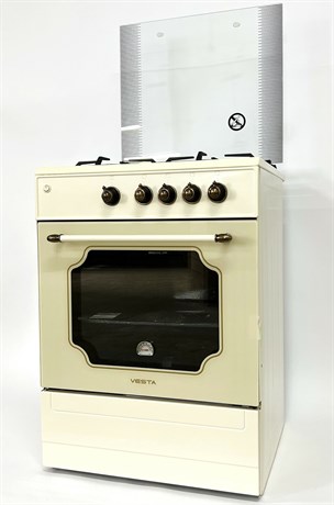 фото: Газовая плита Vesta Bergamo VGG 10-G бежевая Retro