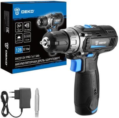 фото: Дрель-шуруповерт Deko DKCD12V PRO 1x1.5Ач