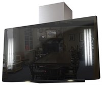фото: Кухонная вытяжка Krona Naomi Silent mirror 900 black 5P-S